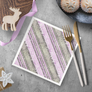 Purple Green Christmas Pattern#28 ID1009 Napkin