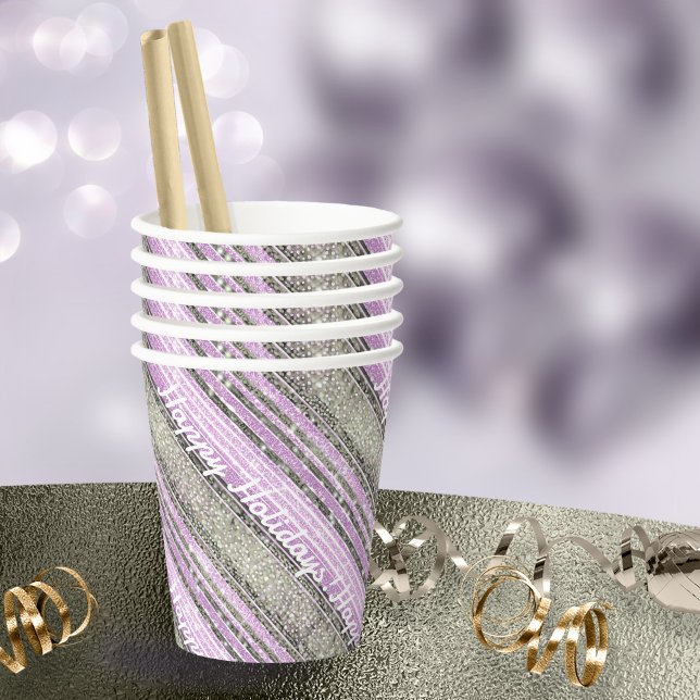 Purple Green Christmas Pattern#28 ID1009 Paper Cups (Creator Uploaded)