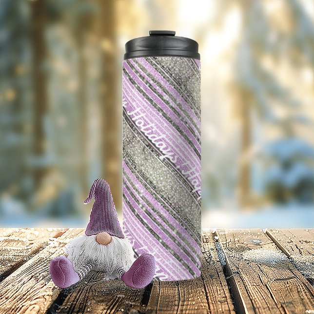 Purple Green Christmas Pattern#28 ID1009 Thermal Tumbler (Creator Uploaded)