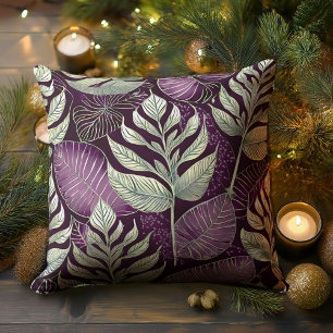Purple Green Christmas Pattern#29 ID1009 Cushion