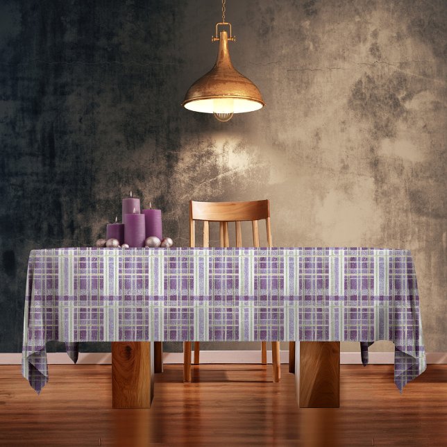 Purple Green Christmas Pattern#2 ID1009 Tablecloth (Creator Uploaded)