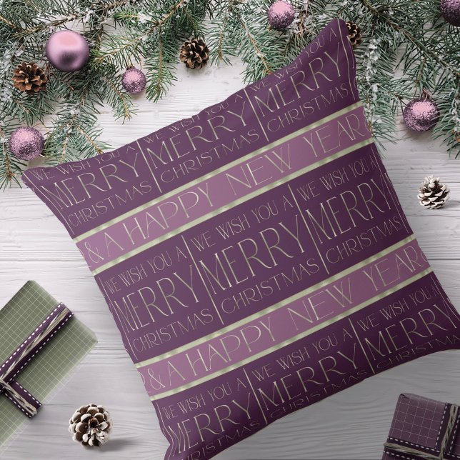 Purple Green Christmas Pattern#35b ID1009 Cushion (Creator Uploaded)