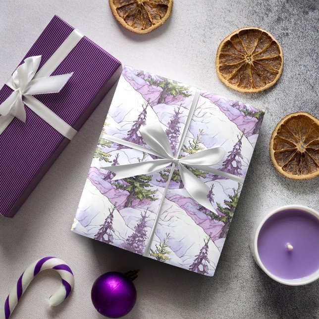 Purple Green Christmas Pattern#4 ID1009 Wrapping Paper (Creator Uploaded)