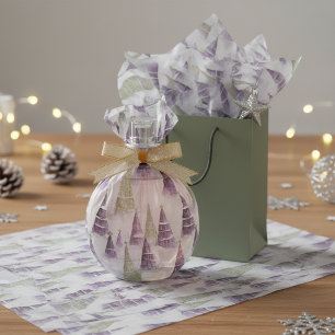 Purple Green Christmas Pattern#8 ID1009 Tissue Paper