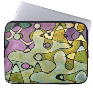 Purple green colours circles abstract swirls cover