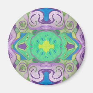 Purple Green Fantasy Magnet