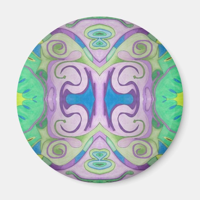 Purple Green Fantasy Magnet (Front)