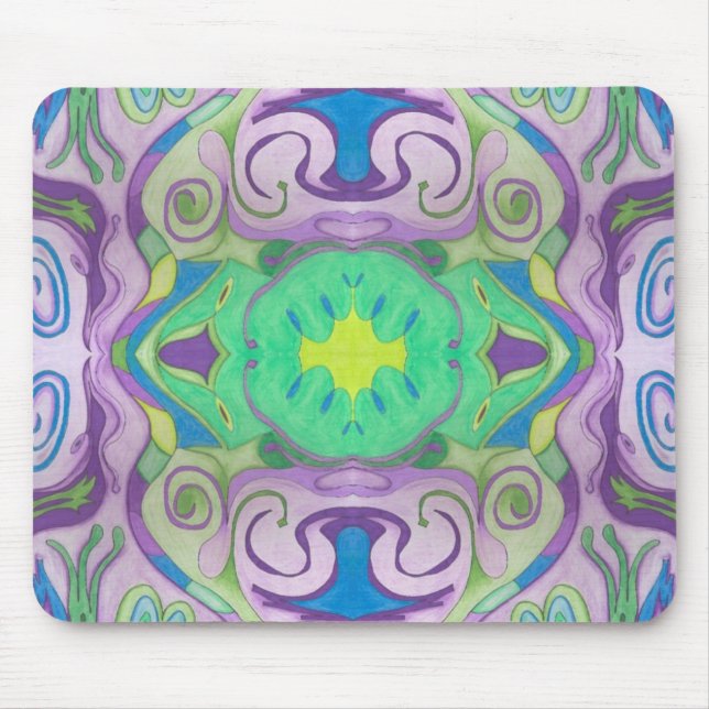 Purple Green Fantasy Mousepad (Front)