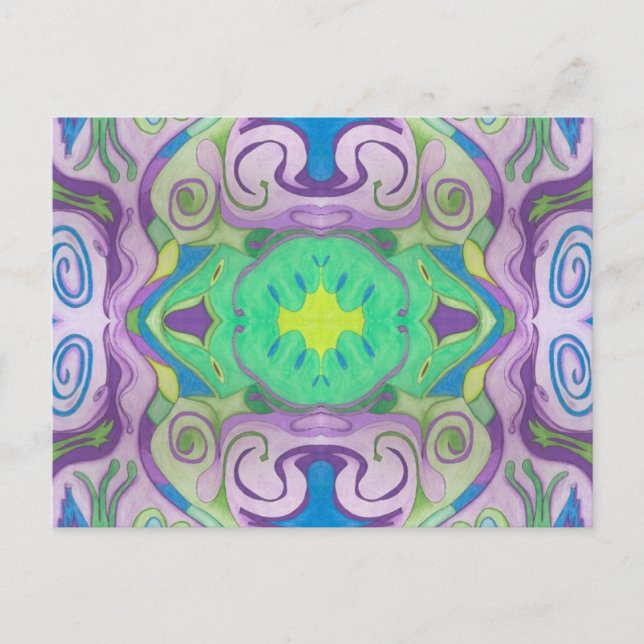 Purple Green Fantasy Postcard (Front)