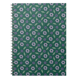 purple & green floral notebook