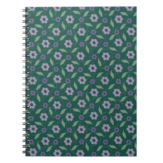 purple & green floral notebook (Front)