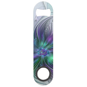 Purple Green Flower Modern Abstract Art Fractal
