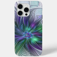 Purple Green Flower Modern Abstract Art Fractal