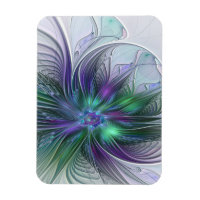 Purple Green Flower Modern Abstract Art Fractal