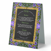Purple Green Geometry Energy Special Event Menu