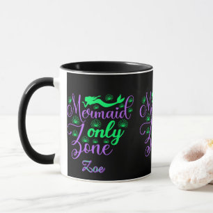 Purple Green Mermaid Script Zone Script Mug