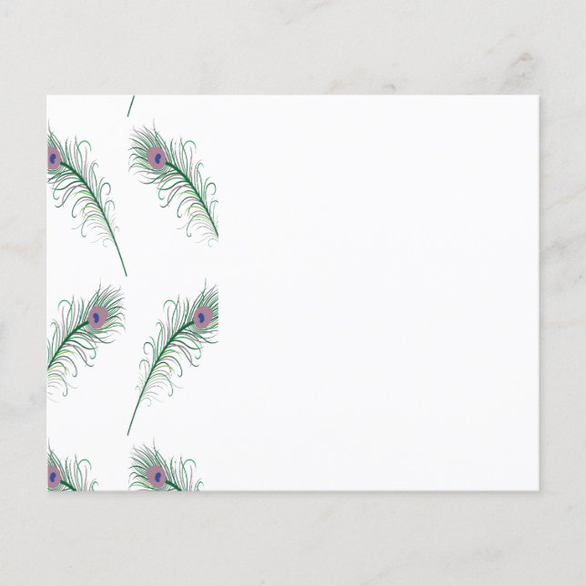 Purple Green Peacock Feather Print (Front)