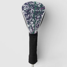 Purple, Green, Pink, Marble Artwork Golf Head Cover