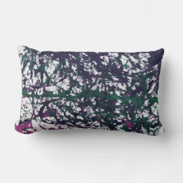 Purple, Green, Pink, Marble artwork Lumbar Cushion