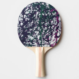 Purple, Green, Pink, Marble Artwork Ping Pong Paddle
