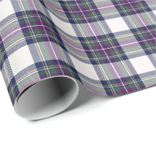 Purple & Green Plaid Wrapping Paper