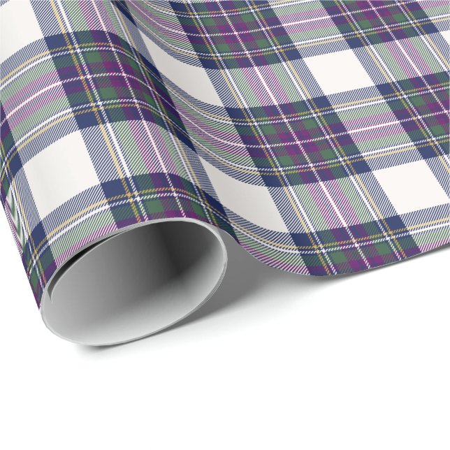 Purple & Green Plaid Wrapping Paper (Roll Corner)