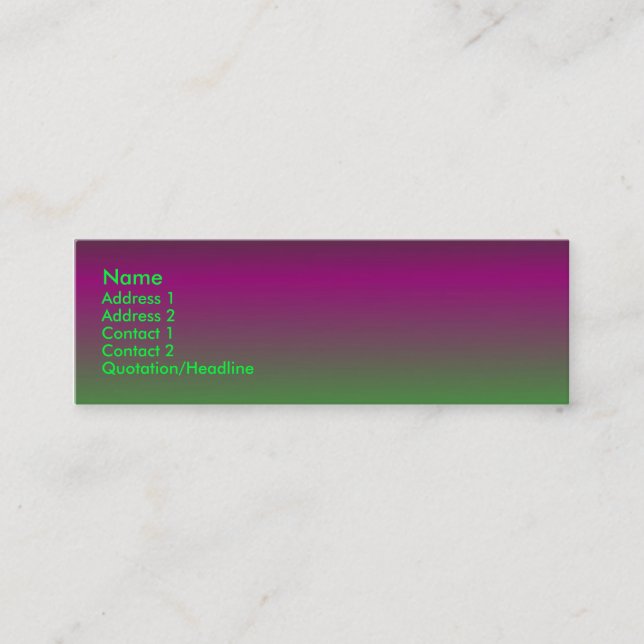 Purple - Green Profile Card (Front)