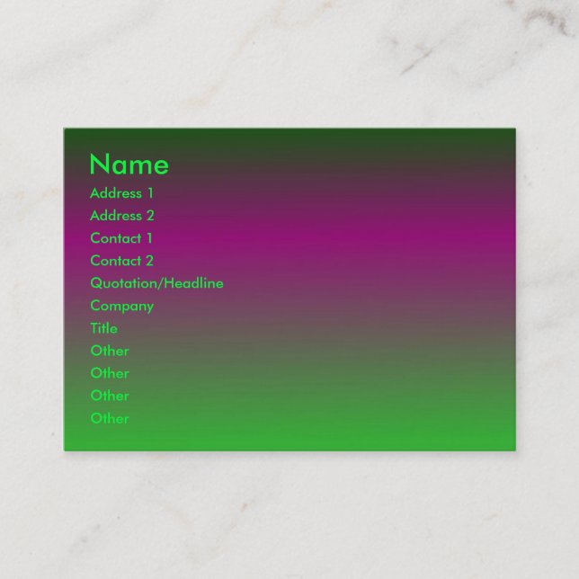 Purple - Green Profile Card (Front)