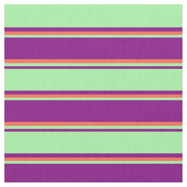 Purple, Green & Red Pattern Fabric (Close Up)