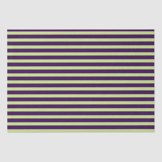 Purple & Green Stripes  Tissue Paper (Front)