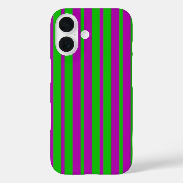 Purple Green Stylish Stripes Pattern Design  Case-Mate iPhone Case (Back)