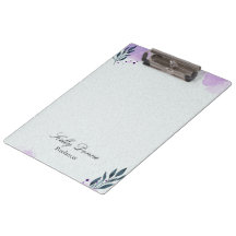 Purple green watercolor leaves