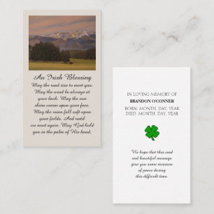 Purple Green Yellow Celebration of Life Business Card