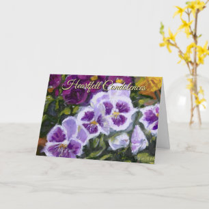 Purple Green Yellow Memorial Remembrance Card