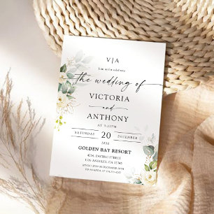 Purple Greenery Lavender Wedding Invitation