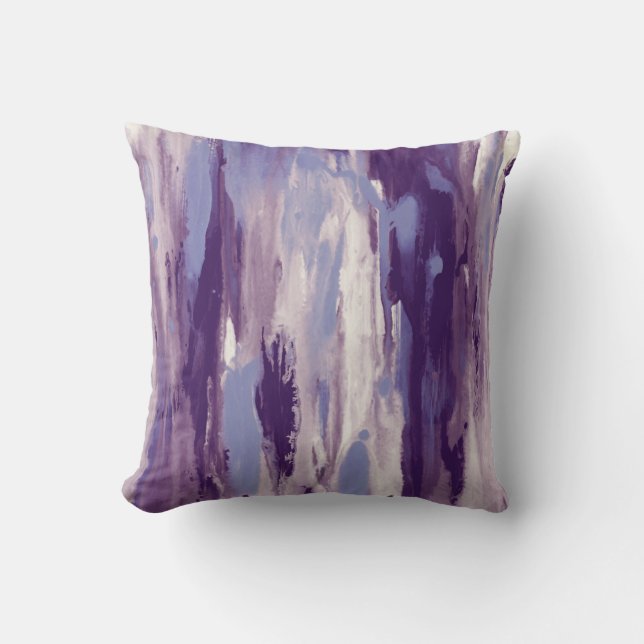 Purple Grey Abstract Cushion (Front)