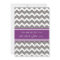 Purple Grey Chevron Bridal Shower Invitation Cards
