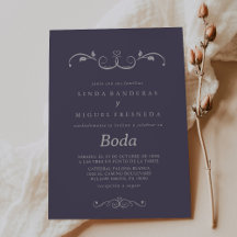 Purple Grey Elegant Boda Spanish Wedding