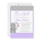 Purple Grey Elephant Polka Dot Girl Baby Shower