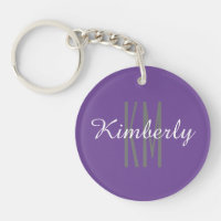 Purple & Grey Monogram Name, Personalise