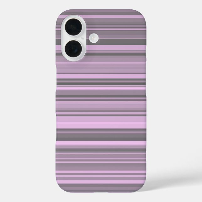Purple Grey Stripes Case-Mate iPhone Case (Back)