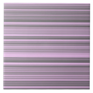 Purple Grey Stripes Ceramic Tile