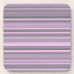 Purple Grey Stripes Coaster