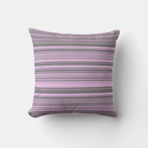 Purple Grey Stripes Cushion