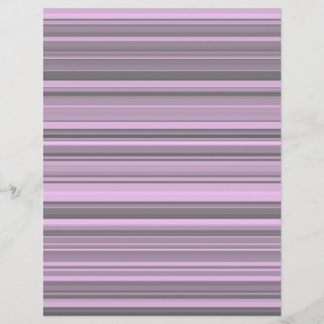 Purple Grey Stripes Custom Letterhead (Front)