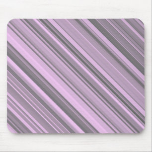 Purple Grey Stripes Mouse Pad