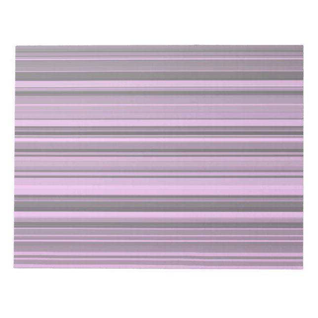 Purple Grey Stripes Notepad (Front)