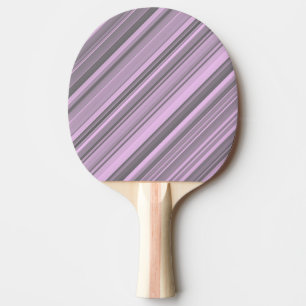 Purple Grey Stripes Ping Pong Paddle