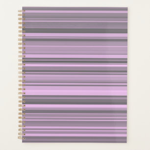 Purple Grey Stripes Planner