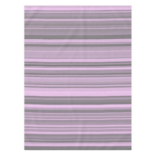 Purple Grey Stripes Tablecloth